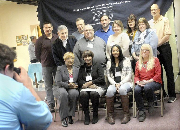 Photo by Thomas Slusser/Tribune-Democrat: Among the 22 GoodGuides volunteer mentors honored Saturday, Jan. 16, 2016, during a ceremony at First Presbyterian Church in Johnstown were (from left, front row) Sandra Cashaw, Verna Carter, Saria Haselrig and Jill Marsh; (middle row) Jim Richey, Tony Penna Sr. Jodi Huston and Wendy Rex; (back row) Matthew Bost, Gary Bochniarz, James Lewis, Jackie Allison and Paul Nikonow.